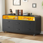 sedeta 6 drawers file cabinet with power strip, view 9