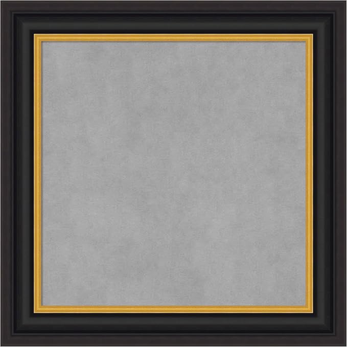 Amanti Art Black Framed Magnetic Board 26x26 Medium Vision Board by AmantiArt