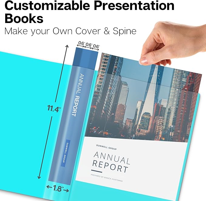 Dunwell Presentation Binder 24-Pocket, Displays 48 Pages, 8.5x11 Portfolio - Image 2