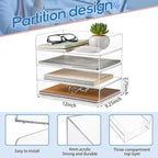 Harloon 4 Tier Acrylic Paper Tray Paper Organizer - Image 2