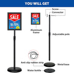 VAIIGO 2Pack 8.5x11 Inch Adjustable Pedestal Poster Sign Stand, Heavy Duty - Image 7