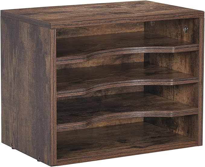 Snughome Vintage Wood File Organizer Desktop, 13.4’’ Document Letter Mail Tray by Snughome