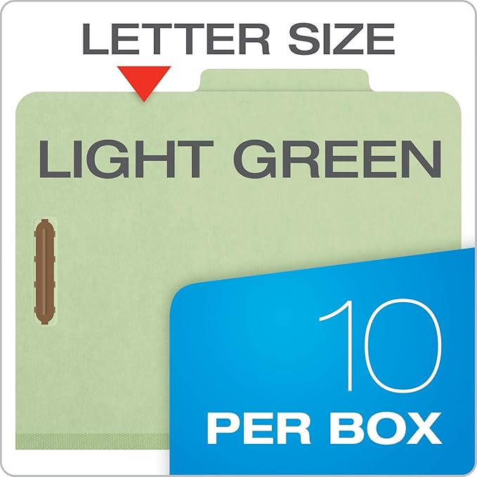 Pendaflex Recycled Classification File Folders, 2 Dividers, 2/5 Tab Cut - Image 7