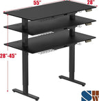 SHW 55 x 28 Inches Electric Height Adjustable Standing Desk - Image 3