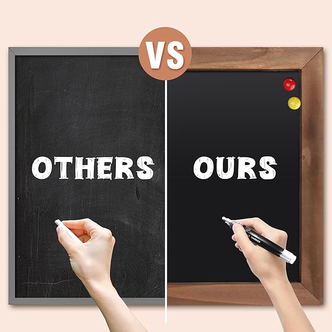 SELEAD 100% Real Wood Frame Magnetic Chalkboard Words Sign - Image 7