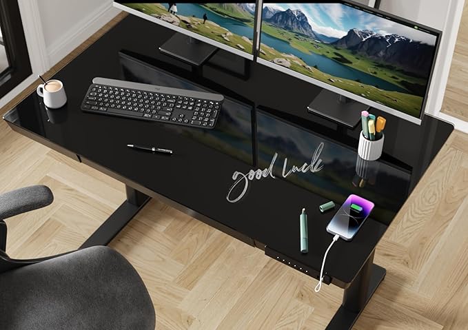 Claiks Glass Standing Desk - Image 2