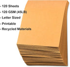 COLOURFUL US 120 Sheets Kraft Paper Letter Sized 120 GSM Brown Stationery Paper - Image 4