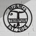 Custom Metal Signs | Personalized Monogram Name Sign | Outdoor Wall Art by AVAGift