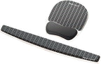 Fellowes Photo Gel Mouse Pad Wrist Rest with MICROBAN - Black Chevron (9549901) (Pack of 4)