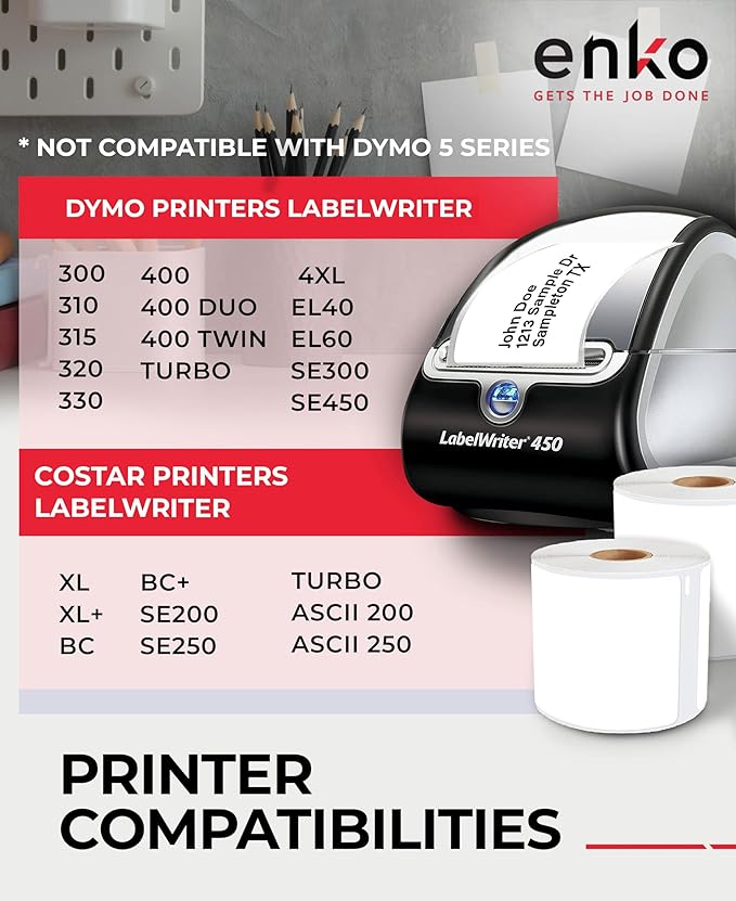 enKo Address, Shipping & Barcode Labels 30256 Compatible - Image 3