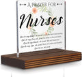 Nurse Prayer Desk Decor Sign, Christian Inspirational Gift by Pariveca