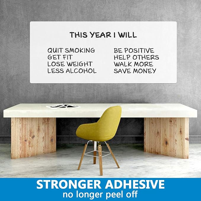 AFMAT Whiteboard Sticker, Stain-Proof & Super Sticky, No Ghost After 60 Days - Image 3