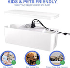 Cable Organizer Box Set of Three, Power Cover Cord Holder Surge Protector - Image 5