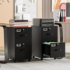 miiiko 2 drawer file cabinet with lock, vertical, main product view