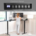 VIVO Electric Corner 63 x 47 inch L-Shaped Standing Desk, Memory Height - Image 5