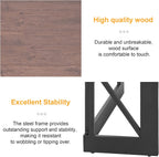 VECELO Corner Desk Computer Desk Writing Table with Smooth Keyboard Tray&Storage Shelves for Small Spaces/Compact Home Office Triangle Table,Brown