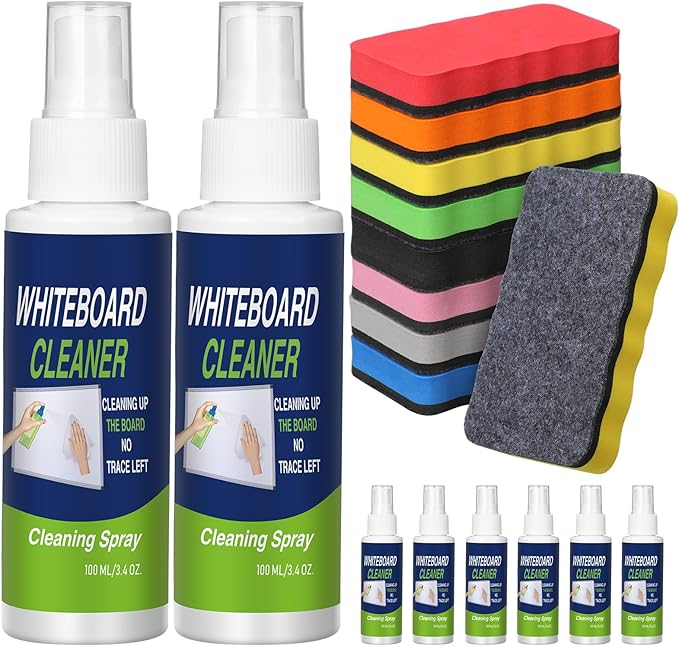Heigble 8 Pack Whiteboard Cleaner 3.4 fl oz Whiteboard Cleaning Spray Dry Erase by Heigble