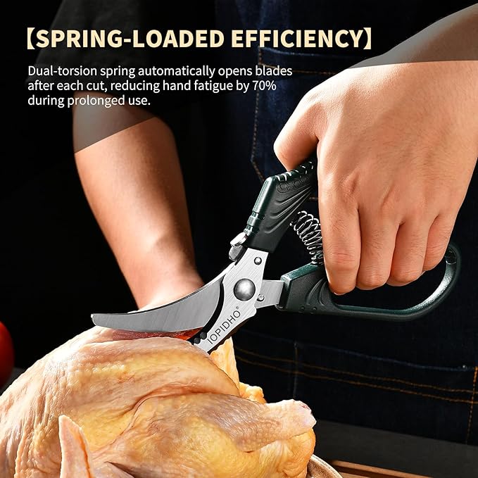 IOPIDHO Heavy Duty Poultry Shears, Kitchen Shears - Image 4