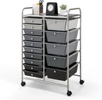GLACER 15 Drawers Rolling Cart, Storage Cart by GLACERGrowupinhappiness