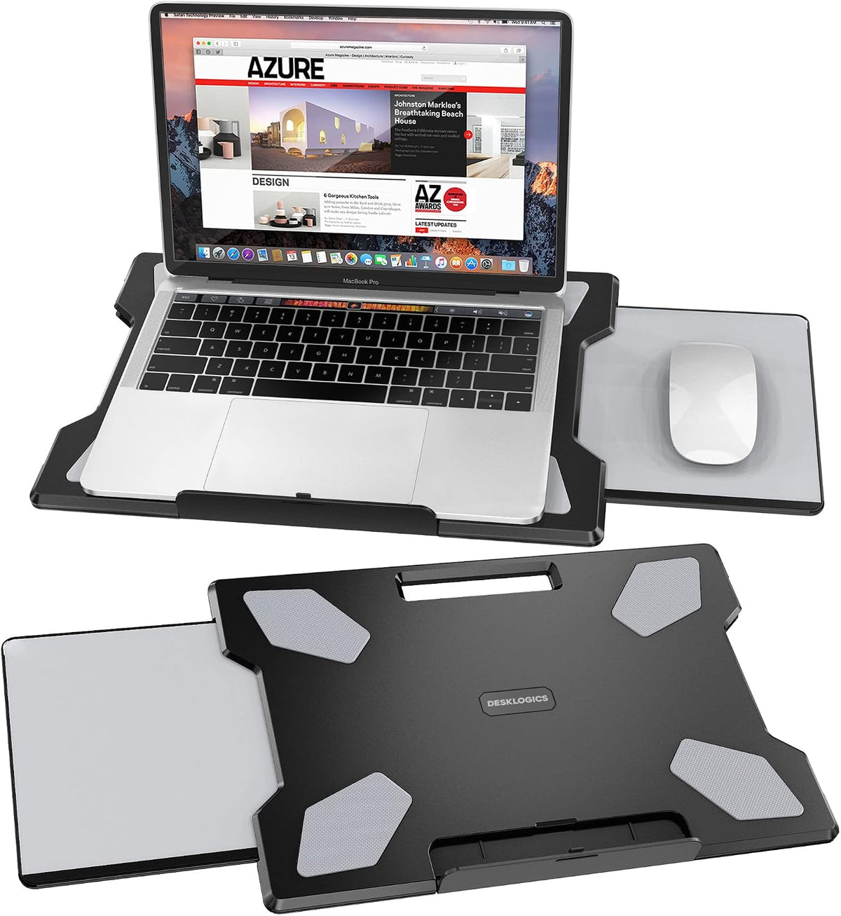 Laptop Lap Desk for Bed & Couch, Portable Laptop Lap Pad with Retractable...