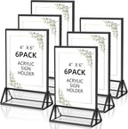 PPH-Sisy Acrylic Sign Holder 4x6 Display Stand, Acrylic Frames by PPH-SisyPurchaseNow