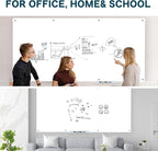 J&J worldwide Magnetic Glass Whiteboard 8' x 4' Ultra White, Large Frameless - Image 3