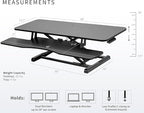 VIVO 48 inch Desk Converter, K Series, Height Adjustable Sit to Stand Riser - Image 3