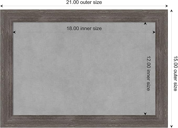 Amanti Art Grey Framed Magnetic Board 15x21 Small Vision Board - Image 3