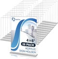 Daofary 26 Pack Acrylic Sign Holder 4 x 6 Clear Display Table Signs Stand by Daofary