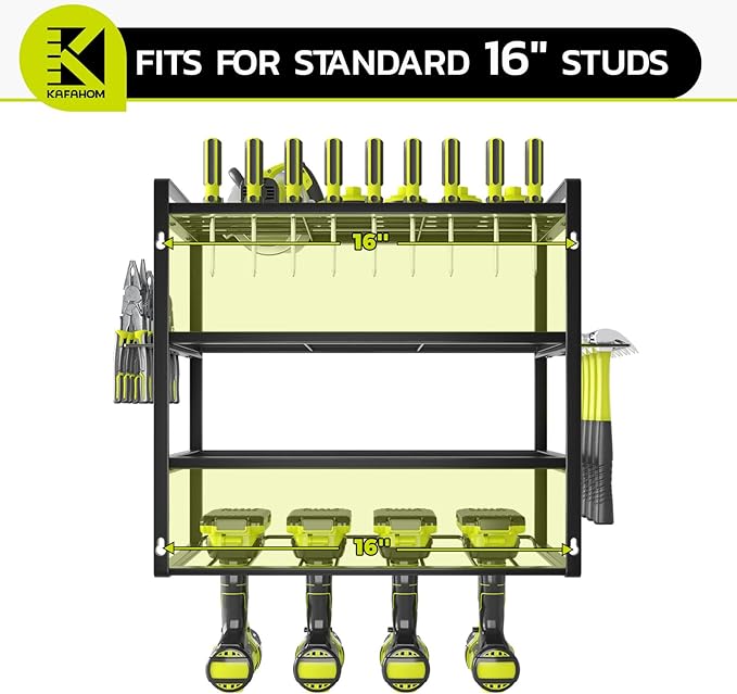 KAFAHOM Power Tool Organizer, Garage Tool Organizers and Storage, Drill Holder - Image 3