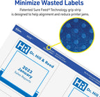 Avery® Printable Square Labels, Sure Feed® Technology, 3" x 3", Matte White, Permanent Adhesive, Laser/Inkjet Printable, 150 Blank Labels, Great for Product Merchandising, Stickers, and More (5659)