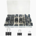 76 Pcs Black Binder Clips Paper Clamps Set Assorted Sizes Large Medium Small by Unknown