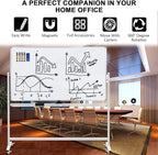 Max-officoo Mobile Whiteboard 72"x40" Magnetic Dry Erase White Boards on Wheels - Image 7