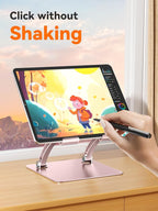 tounee Tablet Holder Stand, Dual Rod Adjustable Aluminum Desktop Stand - Image 3