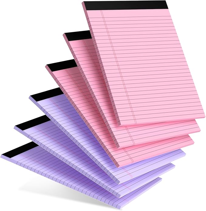 AILZFEI Pink Purple Legal Pads 8.5 x 11 Wide Ruled, Note Pads 30 Sheets/Pad by Unknown