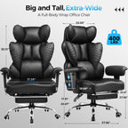 comhoma big and tall office chair heavy duty shown in use