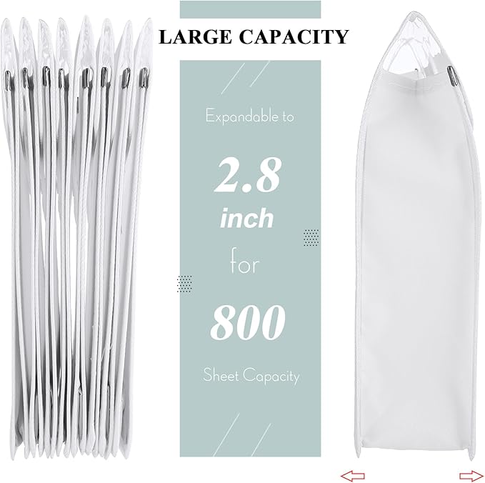 10 Pieces Plastic File Folders Envelope Expanding File Wallet Organizer - Image 3