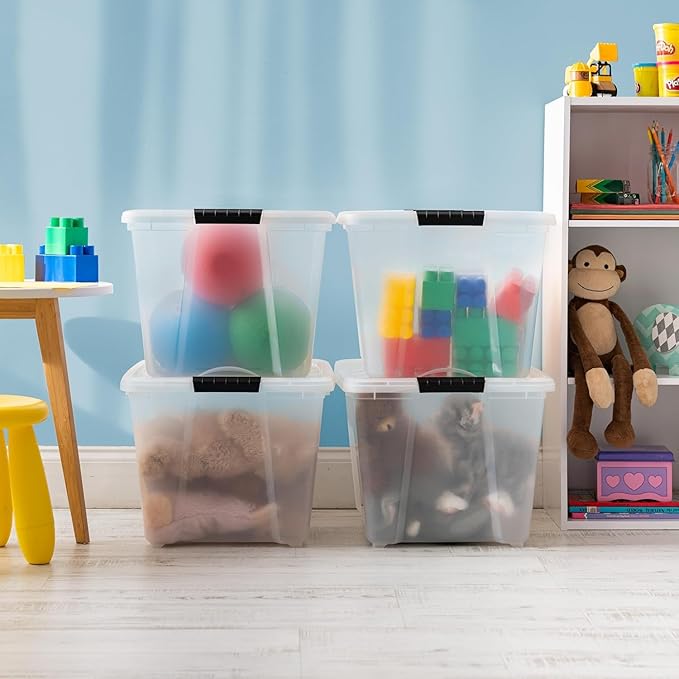 IRIS USA 54 Qt Stackable Plastic Storage Bins - Image 6