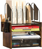 Boershun Wood Desk Organizer