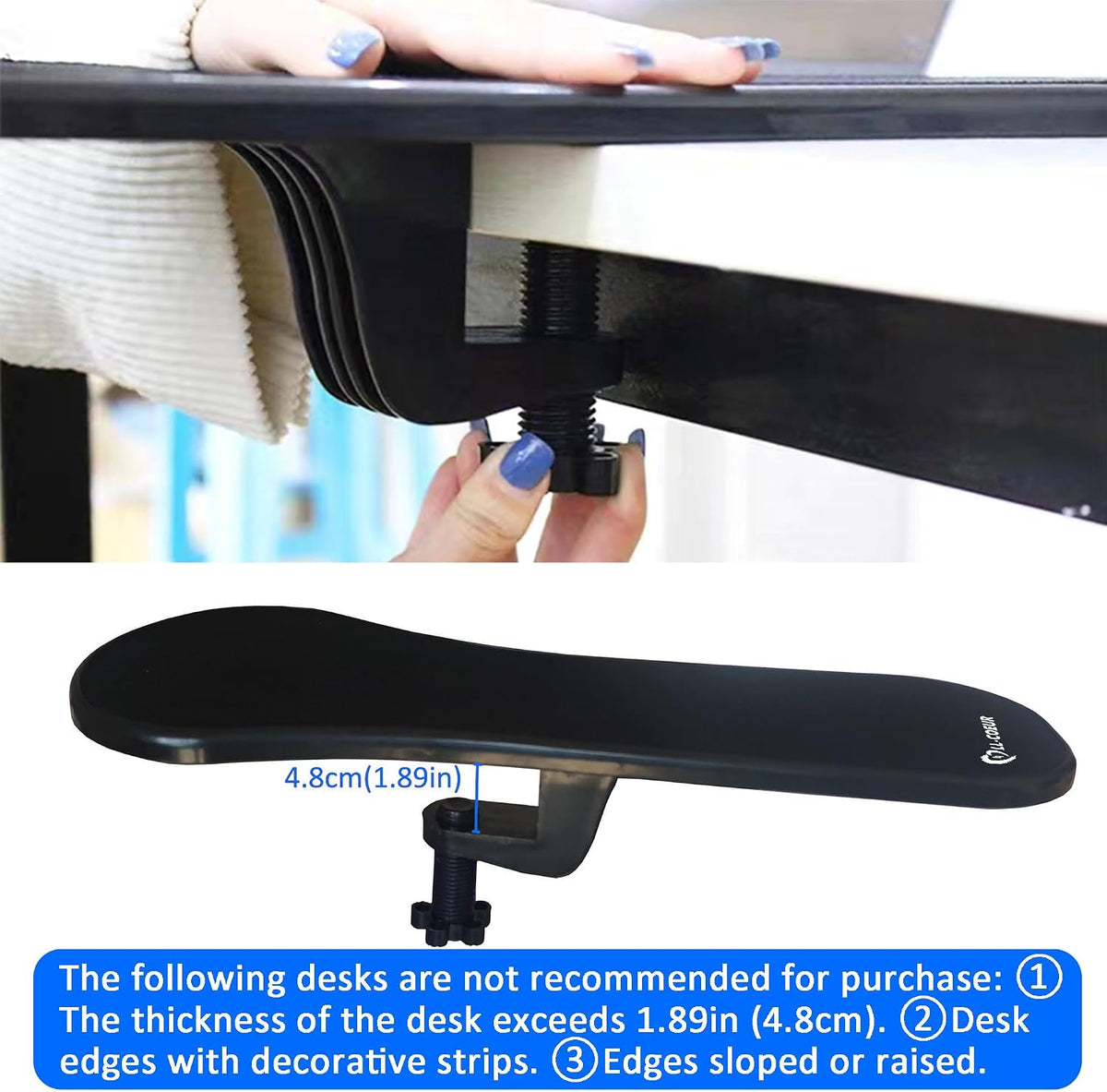LL-COEUR Arm Support Wrist Rest for Table and Chair, Ergonomic Armrest Desk E...