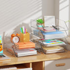 YKLSLH Simple 4 Tier Paper Organizer Letter Tray - Image 3