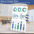 Wbtran Slanted Back Acrylic Sign Holder 5 x 7, Acrylic Stands - Image 3