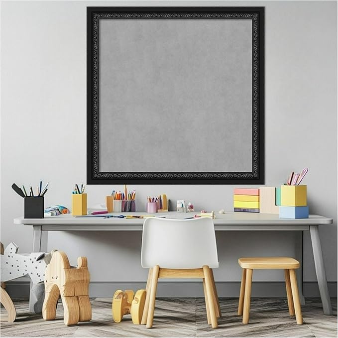 Amanti Art Black Framed Magnetic Board 28x28 Medium Vision Board - Image 5