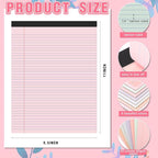 Fuutreo 8 Pcs 8.5'' x 11'' Colored Legal Pad Writing Pads Narrow Ruled 50 - Image 2