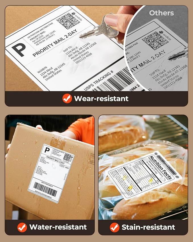MUNBYN 4"x6" Direct Thermal Shipping Labels, Commercial Grade Permanent - Image 7