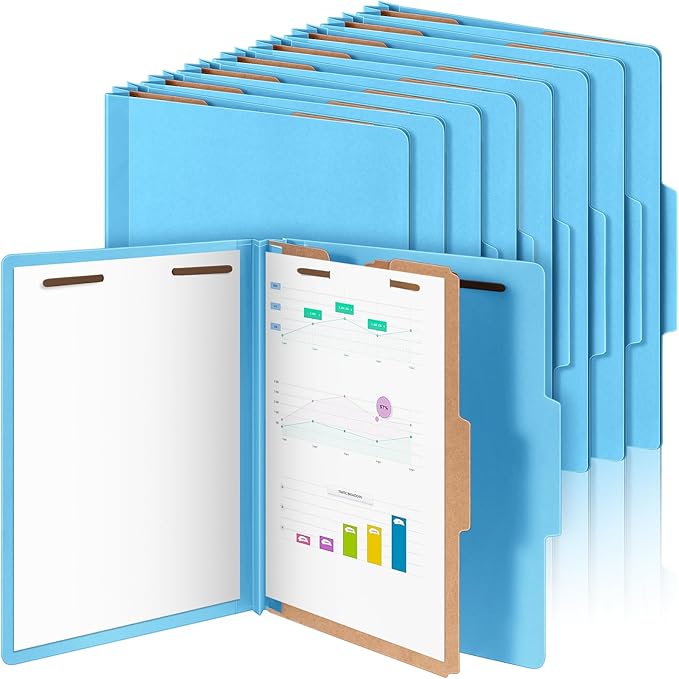 Skyygemm 24 Pcs Classification Folders Letter Size, 1 Divider Pressboard File by Skyygemm