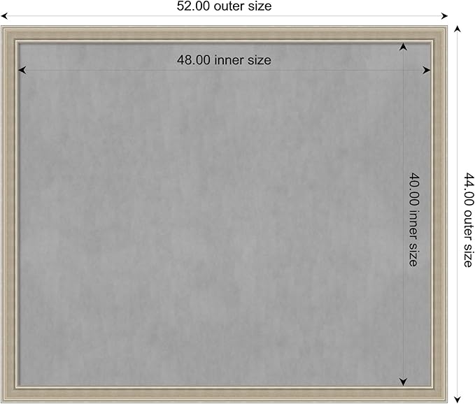 Amanti Art Silver Framed Magnetic Board 44x52 Oversize Vision Board - Image 4