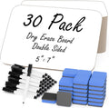 30 Pack Small White Board Dry Erase 5x7 Inch Mini Whiteboard Small Dry Erase