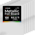 Hygloss Metallic Cardstock Sheets – 100 Shiny Silver Sheets, 8.5” x 11” by HyglossProductsInc