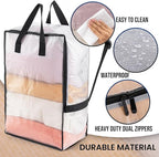 TAILI 2 Pack Clear Moving Bags w/Adjustable Backpack Straps, Moving Supplies - Image 7